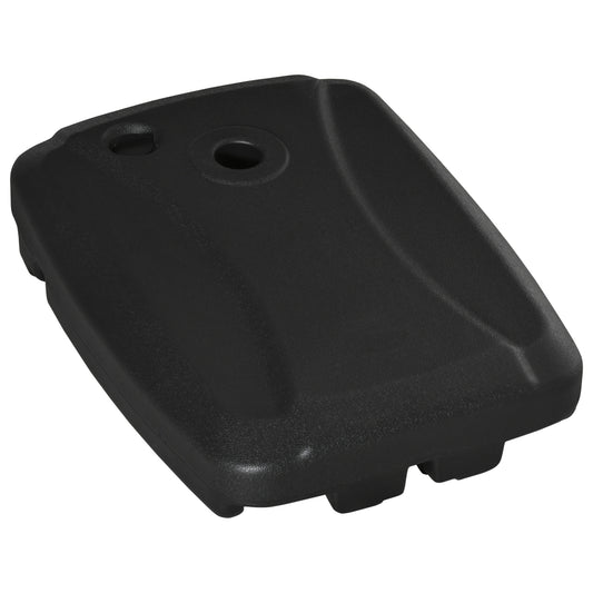 Bază pentru Umbrelă de Soare cu Braț, Umplibilă până la 75 kg, cu Bază în Formă de T Inclusă, 80x60x17 cm, Neagră