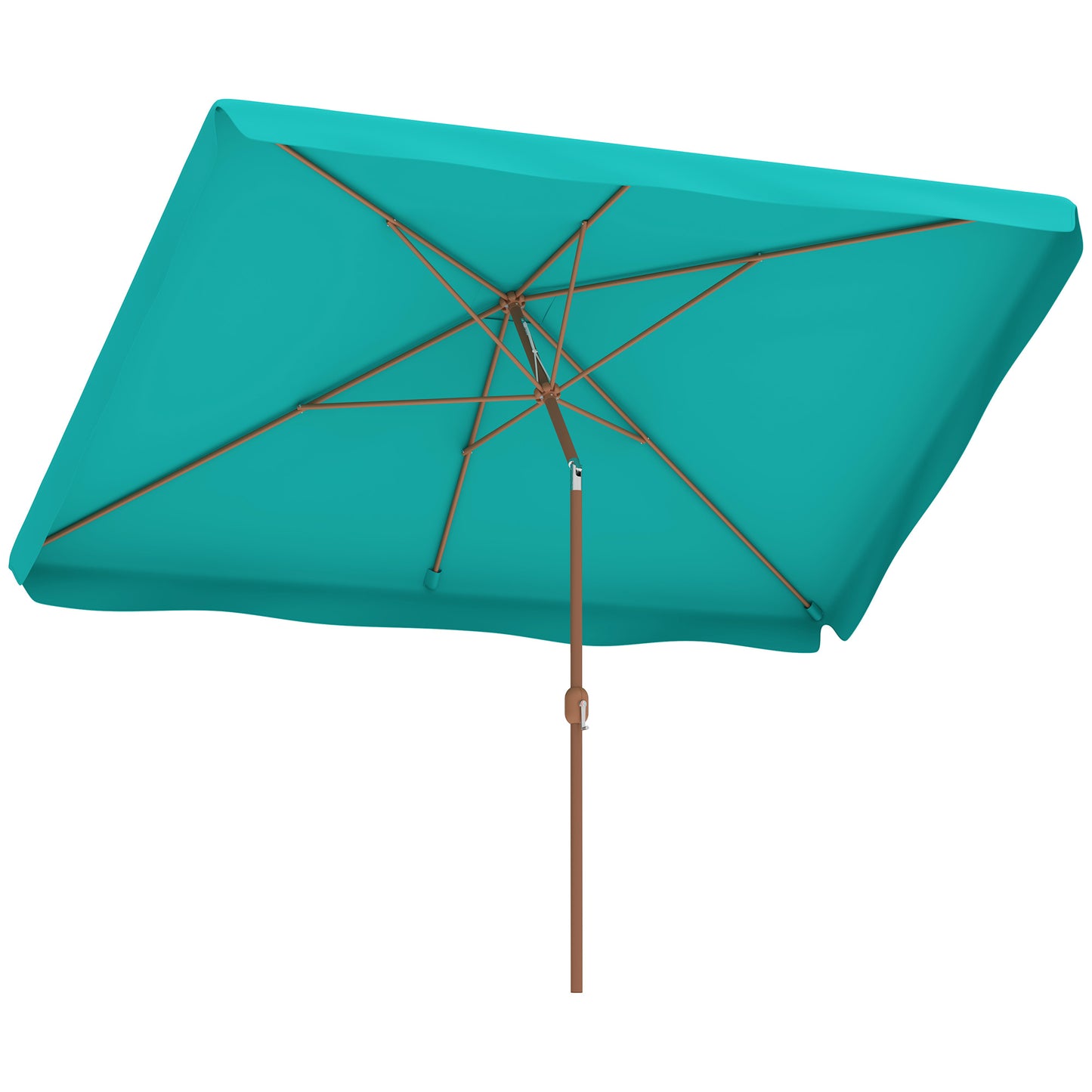Umbrelă de Grădină 2x3 m cu Manivelă, Inclinabilă și Anti-UV 50+, Turcoaz