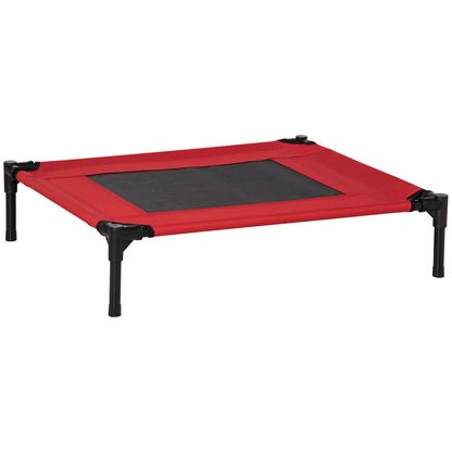 Saltea estivala pliabila pentru caini pana la 18kg de exterior si interior pat pentru animale 76x61x18cm rosu
