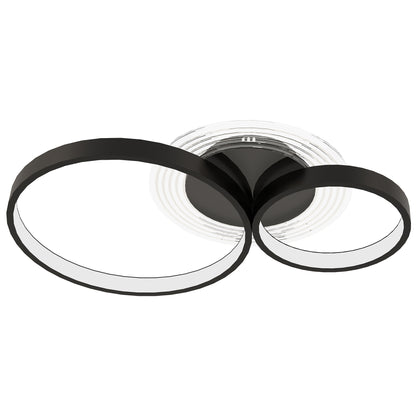 Lampă de tavan LED Modernă cu Intensitate Reglabilă, Putere 40W, Negru