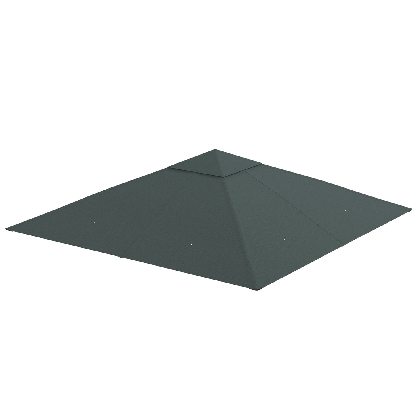 Acoperis de Schimb 3x3m, Prelata de Schimb pentru Foisor de Gradina din Poliester cu 8 Orificii de Ventilatie, Gri