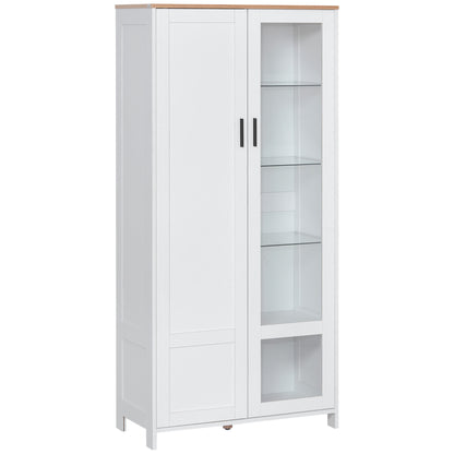 Bufet Modern Alb 2 Usi 7 Rafturi