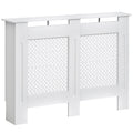 Masca Calorifer Lemn Alb – 111,5×82×19 cm cu Grilaj Elegant