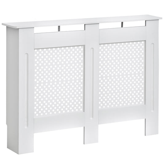 Masca Calorifer Lemn Alb – 111,5×82×19 cm cu Grilaj Elegant