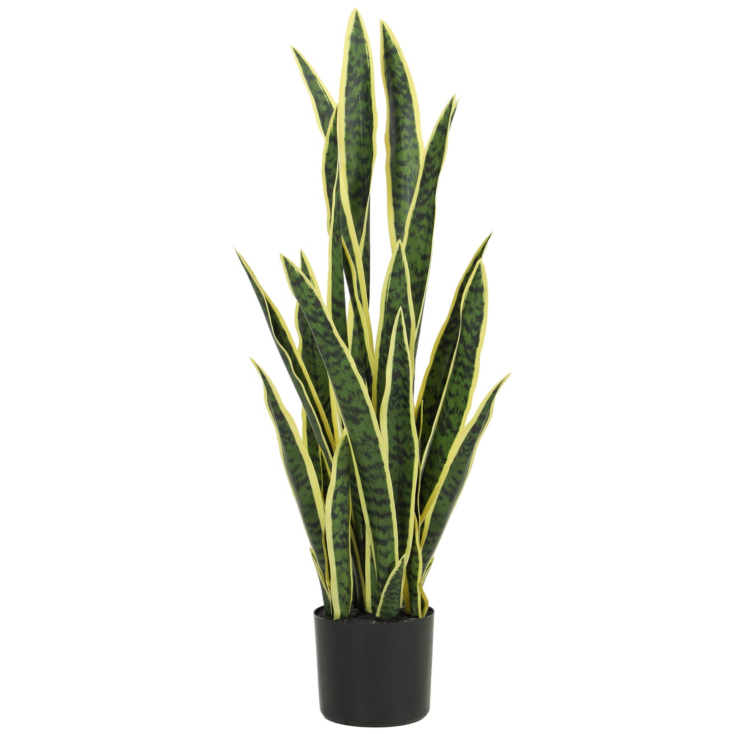 Sansevieria Artificială cu Ghiveci pentru Interior și Exterior cu 21 de Frunze Ajustabile, Ø20x90 cm