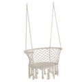 Hamac de gradina Boho Chic Scaun Suspendat pentru Interior si Exterior Crem
