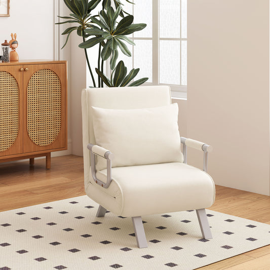 Fotoliu Pat 2-in-1, Design Modern cu Spatar Reglabil