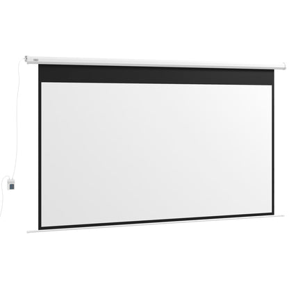 Ecran de Proiecție Motorizat 120" 16:9 cu Telecomandă, Montare pe Perete și Tavan, Alb