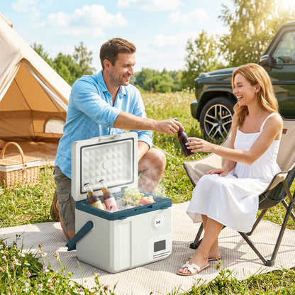 Frigider Auto Compresor 19L, Control prin Aplicație Ideal pentru Camping