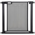 Poartă Extensibilă pentru Câini cu Presiune, Închidere Automată, Oțel și ABS, 75-82x76 cm, Neagră