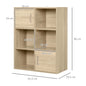 Biblioteca Lemn Natural – Compartimente si Usi Basculante
