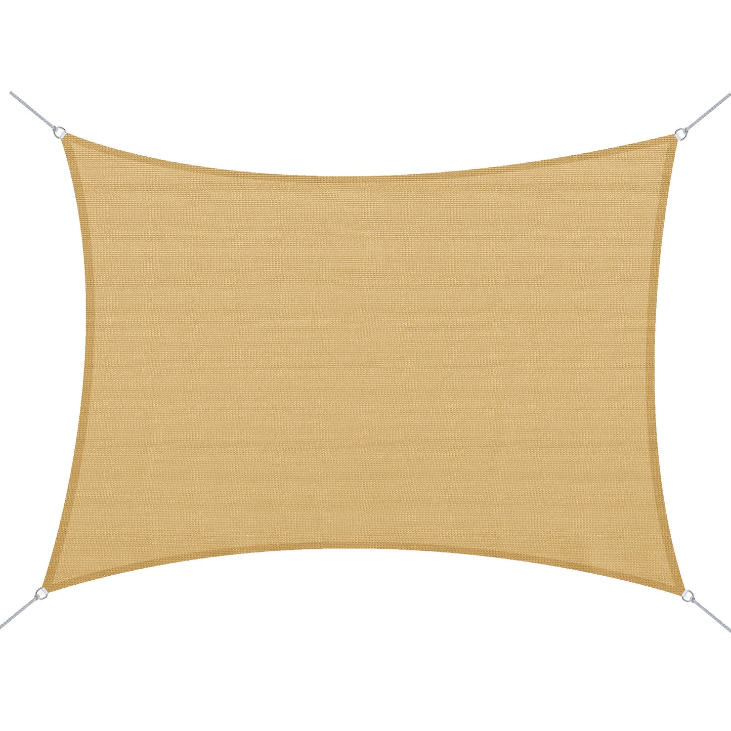 Cort Parasolar Dreptunghiular Protecție Raze UV din PE, Culoarea nisipului, 4x6m