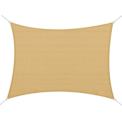 Cort Parasolar Dreptunghiular Protecție Raze UV din PE, Culoarea nisipului, 4x6m