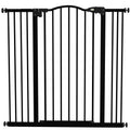 Poartă Extensibilă pentru Câini cu 4 Șuruburi Reglabile, din Metal și Plastic, 74-100x94 cm, Negru