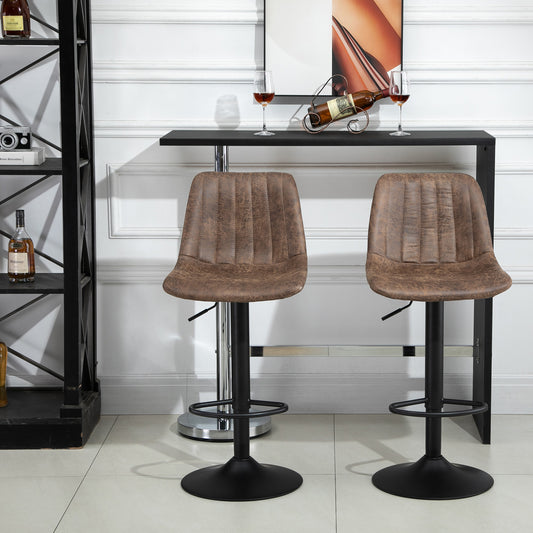 Set 2 Scaune de Bar – Reglabile, Rotative & Captusite