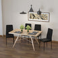 Set 4 scaune captusite pentru camera de zi, moderne, din metal si material textil Negru