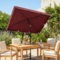 Umbrelă de Grădină Dreptunghiulară și Reglabilă cu Stâlp din Aluminiu, 2x1,3x2,5 m, Roșu Bordeaux
