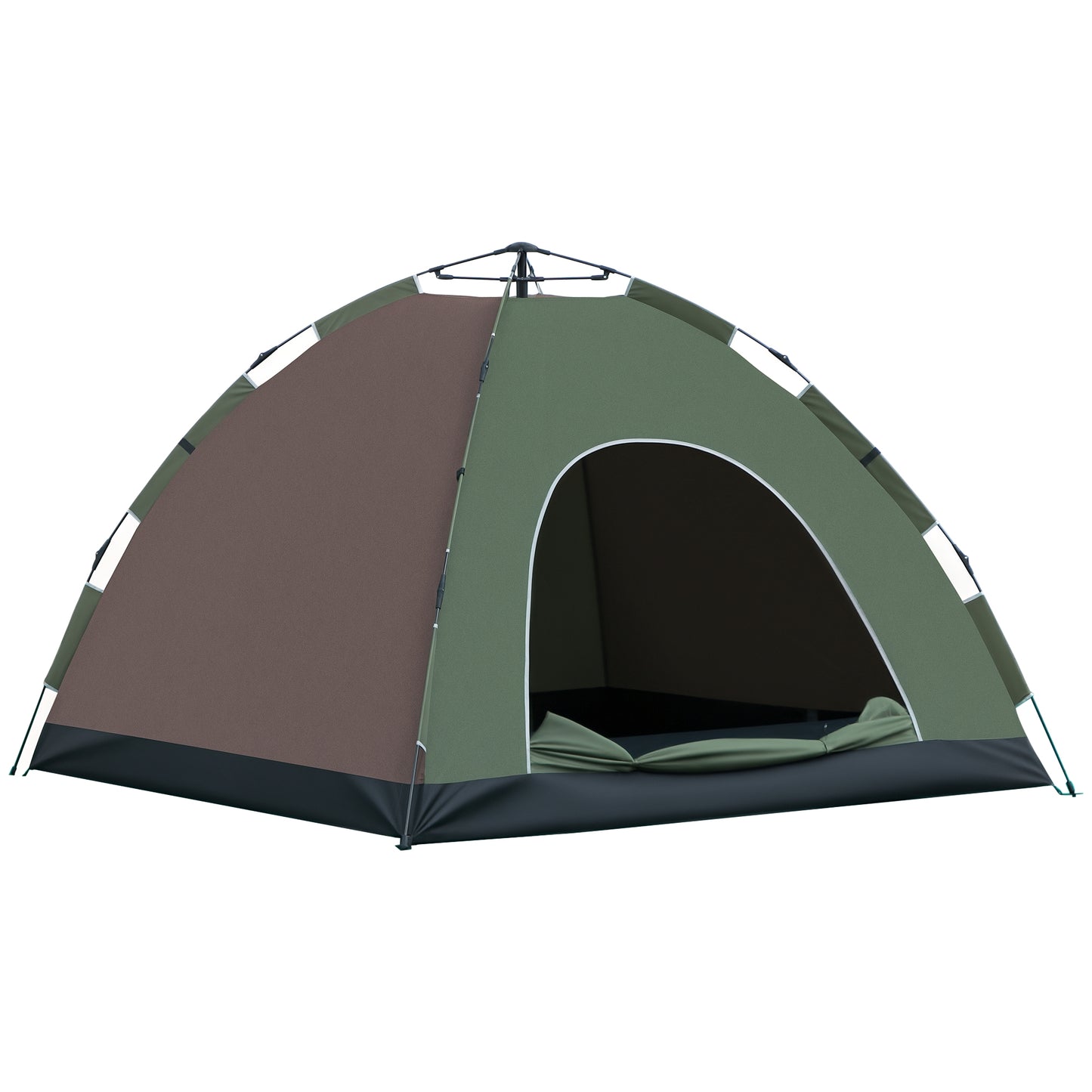 Cort pentru Camping Pop-Up pentru 4 Persoane cu Geanta pentru Transport, Carlige pentru Lampa si Buzunare pentru Depozitare, 210x210x135cm