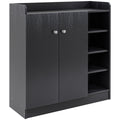 Dulap Pantofi Negru – 2 Usi Basculante, 83×30×90 cm