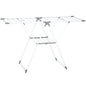 Uscător de Rufe cu 2 Niveluri Reglabil pe 4 Înălțimi, Uscător cu Picioare Antiderapante din Metal și Plastic, 156,5x61,5x97 cm, Alb