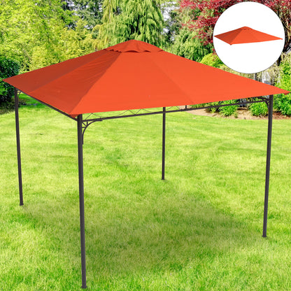 Acoperis de Schimb pentru Foisor 3x3m din Poliester Impermeabil Anti-UV, Portocaliu