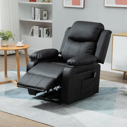 Fotoliu Relax Electric cu Ridicare și Reclinare 160°, Telecomandă, 76x90x105 cm, Negru