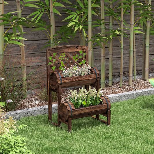 Strat inaltat de gradina cu grilaj pe 2 nivele, Jardinie