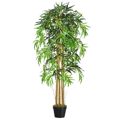 Bambus Artificial cu Ghiveci pentru Interior și Exterior, Φ18x150cm