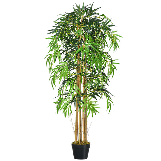 Bambus Artificial cu Ghiveci pentru Interior și Exterior, Φ18x150cm