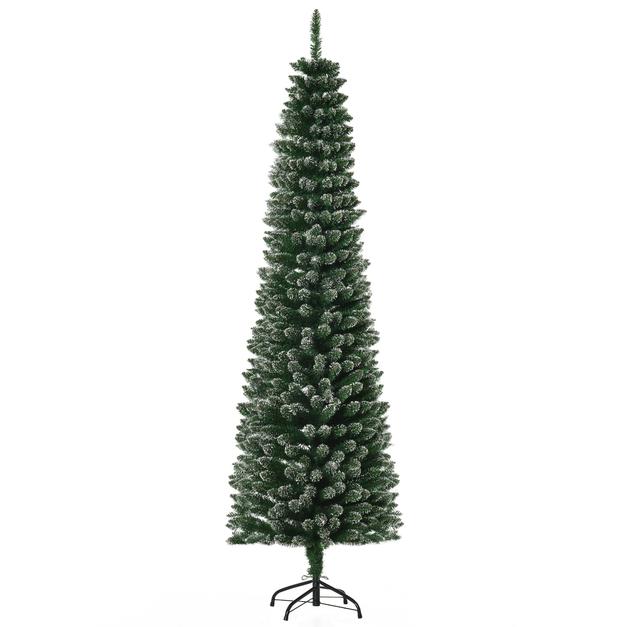 Brad de Craciun cu zapada artificiala 570 ramuri baza detasabila Φ53x190cm