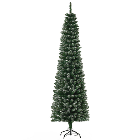 Brad de Craciun cu zapada artificiala 570 ramuri baza detasabila Φ53x190cm