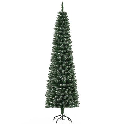 Brad de Craciun cu zapada artificiala 570 ramuri baza detasabila Φ53x190cm