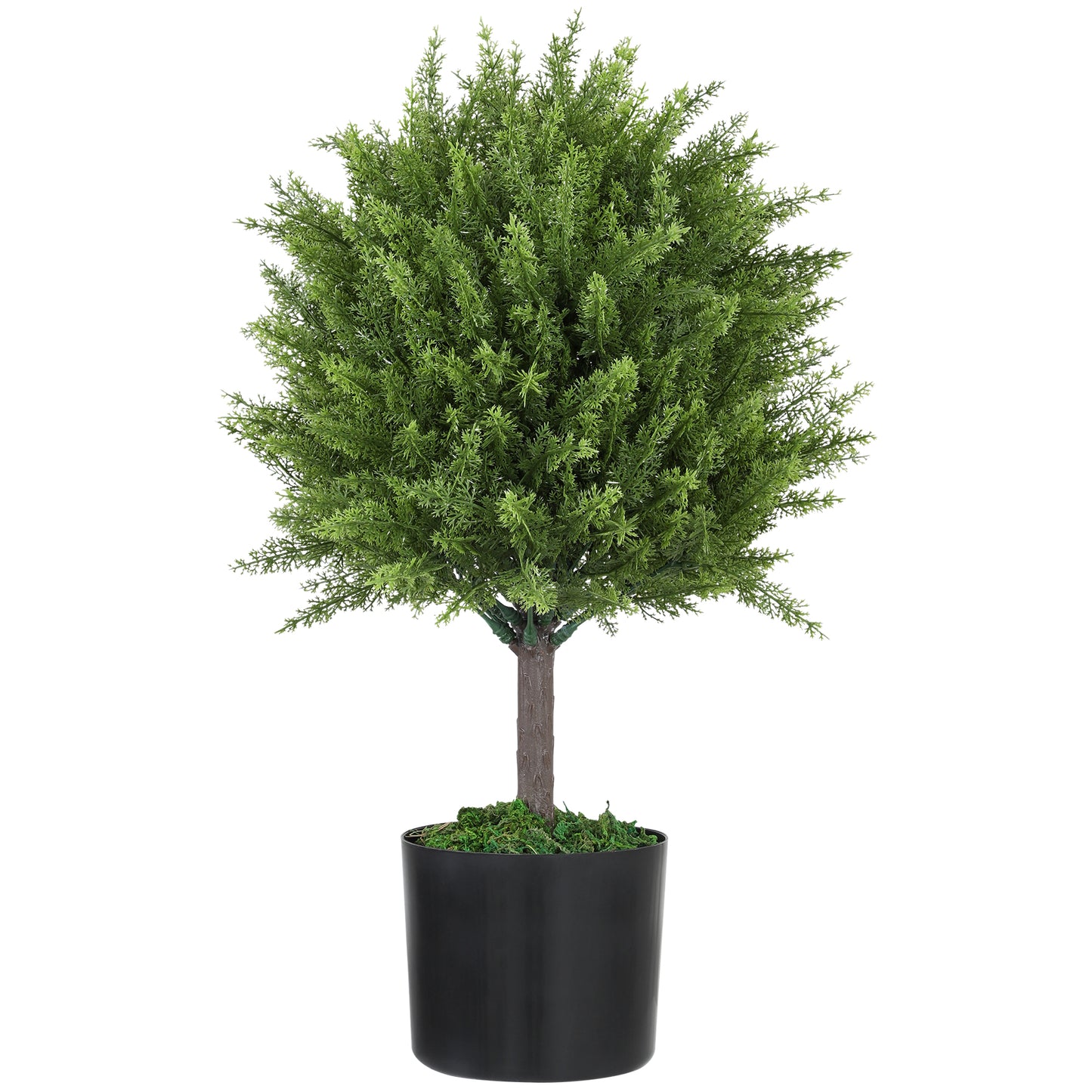Plantă Artificială Cedru Rezistentă la Raze UV cu Ghiveci, Ø14,5x55 cm, Verde