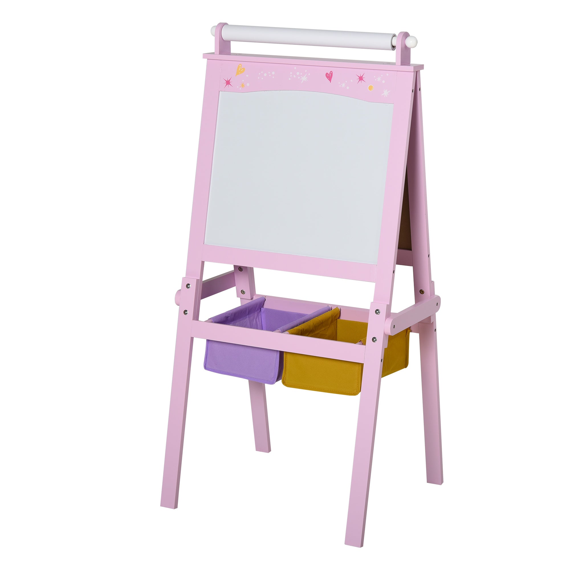 sevalet 3-in-1 pentru Copii – Tabla Alba/Neagra & Cutii