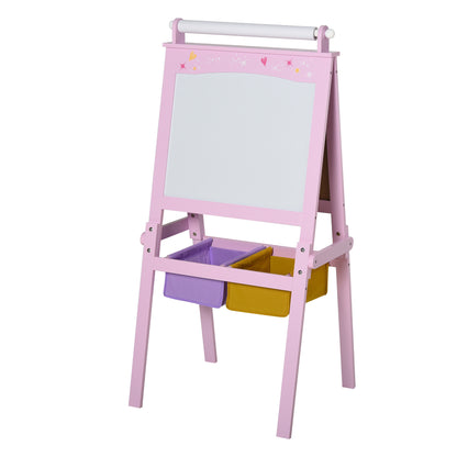 sevalet 3-in-1 pentru Copii – Tabla Alba/Neagra & Cutii