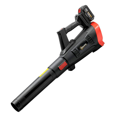 Suflător cu Baterie 18V, Suflător de Frunze cu 2 Baterii 4Ah, Motor Brushless 600W, 3 Trepte Viteză 149 km/h, Turbo Boost, 2 Țevi, Încărcător, pentru Grădină Frunze Zăpadă Praful