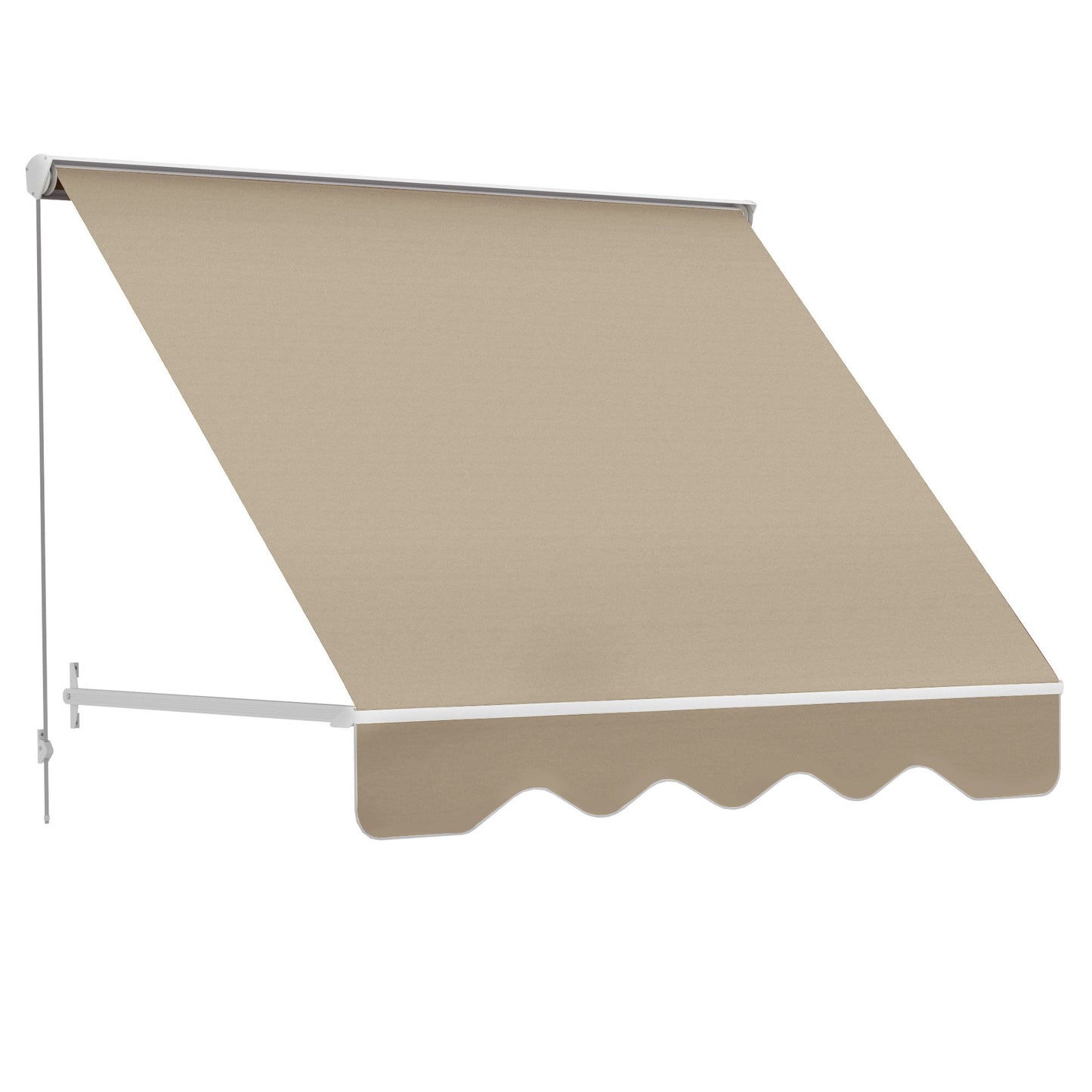 Perdea de Soare Rulantă pentru Exterior, Jaluzea de Perete cu Protecție UV, Material Poliester Rezistent, 180x70cm, Bej