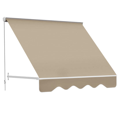 Perdea de Soare Rulantă pentru Exterior, Jaluzea de Perete cu Protecție UV, Material Poliester Rezistent, 180x70cm, Bej