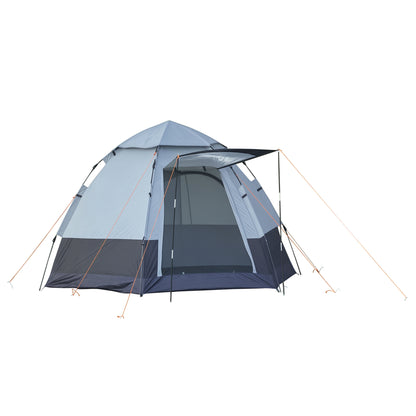 Cort de Camping pentru 2 Persoane cu Deschidere Automată și Accesorii Incluse, 2.6x2.6x1.5 m, Gri