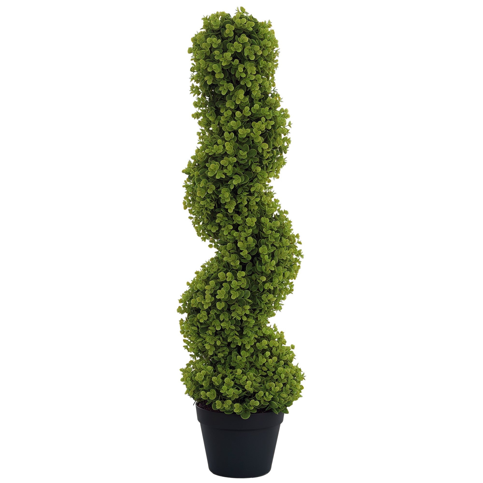 Plantă Artificială Eucalipt Spiralat cu Ghiveci Inclus Rezistent la Raze UV, Ø17,5x90 cm, Verde