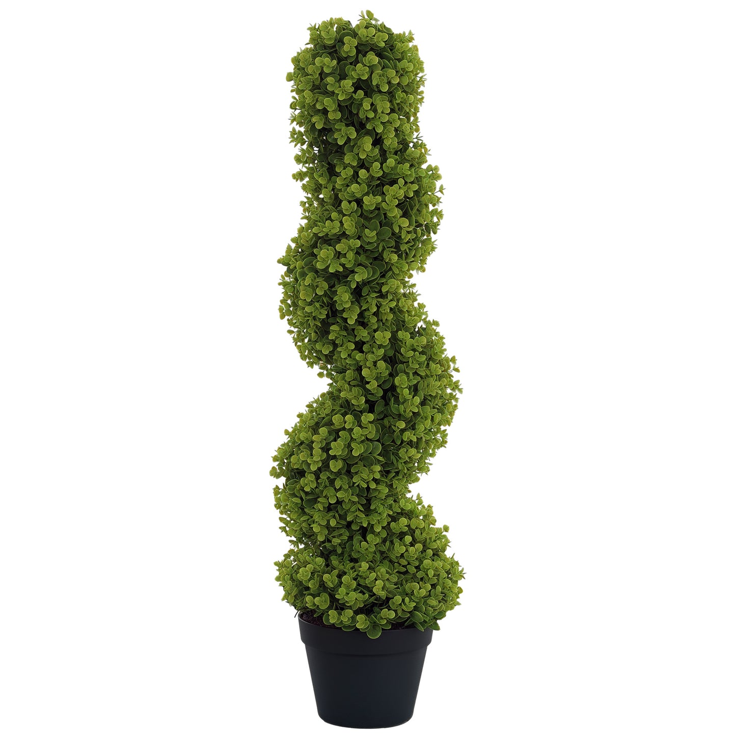 Plantă Artificială Eucalipt Spiralat cu Ghiveci Inclus Rezistent la Raze UV, Ø17,5x90 cm, Verde