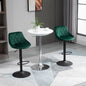 Set 2 Scaune Bar – Catifea Verde, Pivotante & Reglabile
