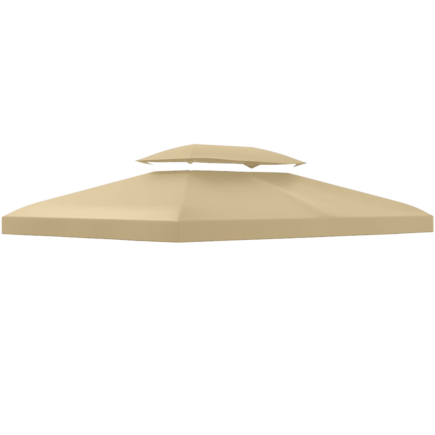 Acoperiș de Rezervă pentru Pavilion 4x3 m din Poliester Anti-UV cu Structură în 2 Nivele, Crem