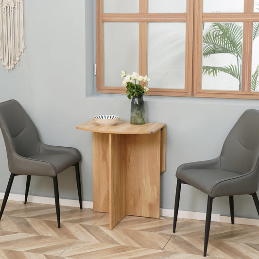 Masa pliabila pentru economisirea spatiului, masa de bucatarie si sufragerie din lemn 90x60x74cm, stejar