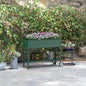 Jardinieră de Exterior cu Raft Inferior pentru Unelte, din Metal, 109x44x80 cm, Verde