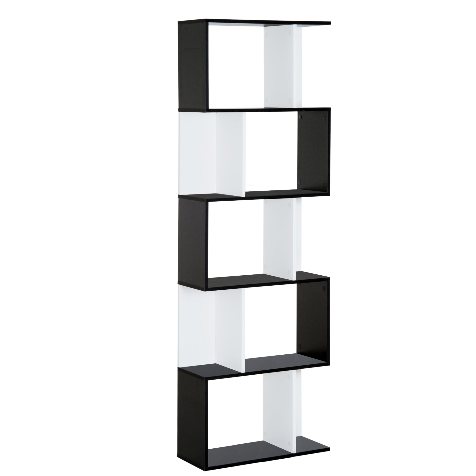 biblioteca de perete, 5 rafturi, 60x24x184.5cm