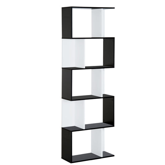 biblioteca de perete, 5 rafturi, 60x24x184.5cm