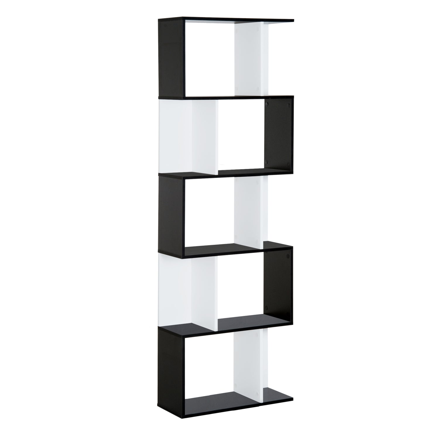 biblioteca de perete, 5 rafturi, 60x24x184.5cm