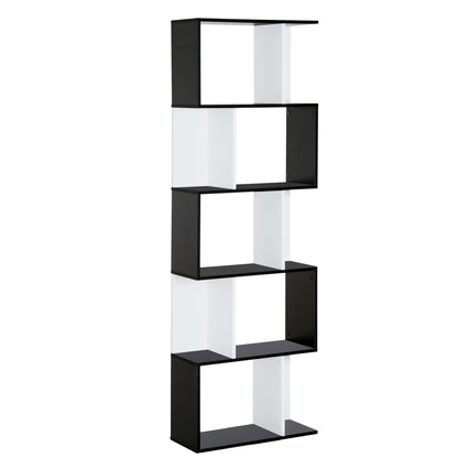 biblioteca de perete, 5 rafturi, 60x24x184.5cm