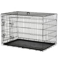 Cusca Transport Animale – Pliabila din Otel Negru, 122×77×82 cm
